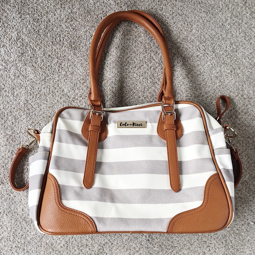 Coco and kiwi Provence bag in Sandstone stripe